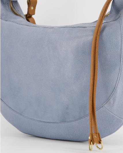 Niebieska torebka typu hobo - PREMIUM